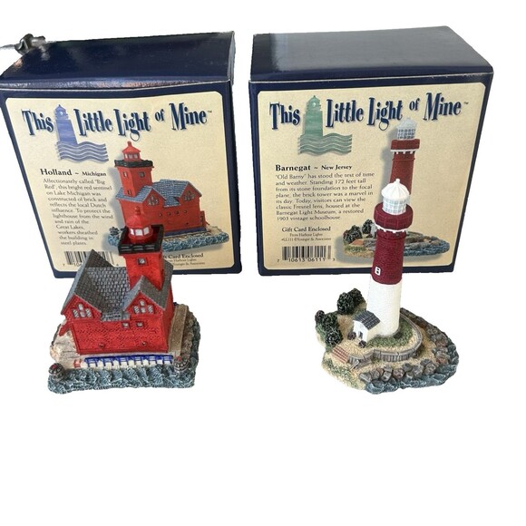 Harbour Lights This Little Light Of Mine HOLLAND MICHIGAN & BARNEGAT NEW JERSEY - Picture 1 of 7